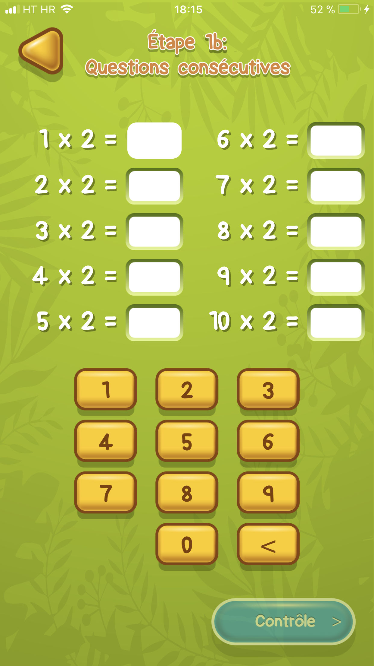 Table de multiplication App Exemple 3